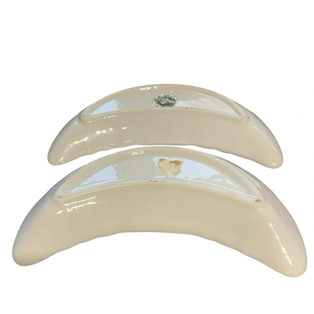 Vintage Nasco Bone Dish Gold  Rim National Silver Company Japan  Set of 8